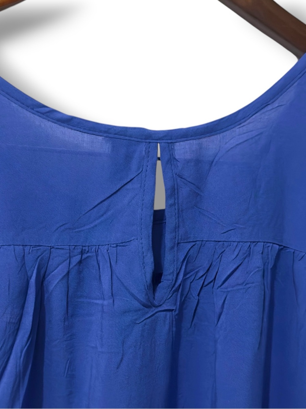 Forever 21 | NWOT Cobalt Blue Ruffle Sleeve Swing w Pockets Midi Dress (size S) - Picture 9 of 13